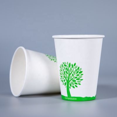 Tazze di carta da caffè mono parete usa e getta stampate su misura Eco-friendly per la festa del caffè