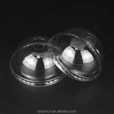 Disponibilità di campioni di PET/RPET di plastica a cupola piana a diamante per bicchieri di bevande fredde