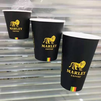 Tazze di carta da caffè mono parete usa e getta stampate su misura Eco-friendly per la festa del caffè
