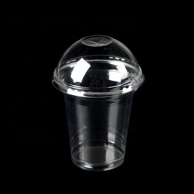 PET trasparente, stampato su misura, latte frullato, smoothie, tazza di plastica con coperchio a cupola, 12 oz, 16 oz, 20 oz.