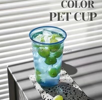 Coppa per frullati e succhi di frutta colorata RPET 16 Oz