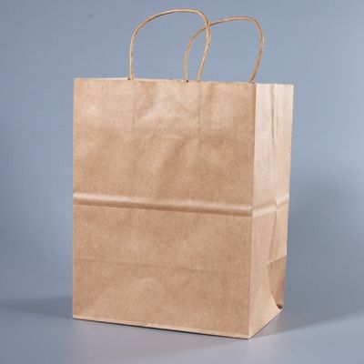 Sacchetto di carta kraft marrone a base larga per soluzioni di imballaggio personalizzate