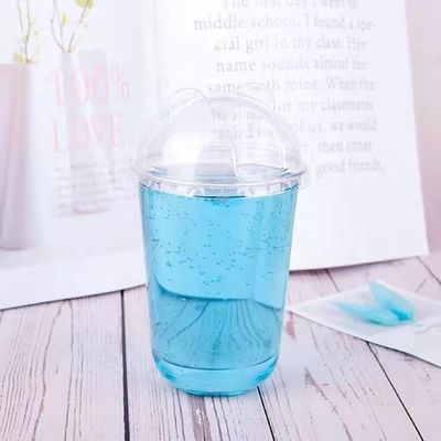 Tè a bolle PET Yogurt Tazze di latte Tazze di plastica a forma di U per la promozione dei caffè