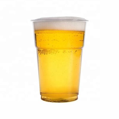 500 ml trasparenti, personalizzati, monouso, in plastica, 16 oz, 100% biodegradabile, bicchieri per birra