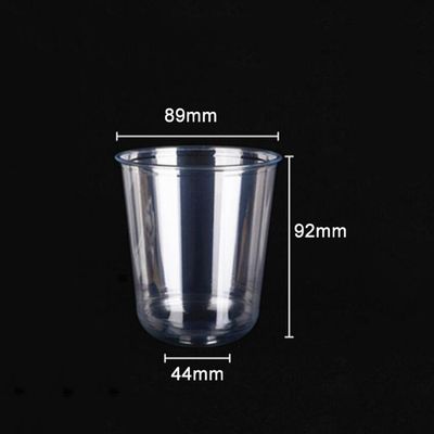 Tè a bolle PET Yogurt Tazze di latte Tazze di plastica a forma di U per la promozione dei caffè