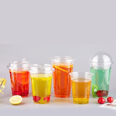 16 OZ Logo personalizzato stampato in forma di U PET/RPET Beverage Cup per gelato compostabile