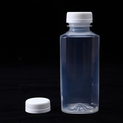 250ml 350ml 500ml PP Bottiglie di bevande in plastica resistenti al calore quadrate con tappo OEM/ODM