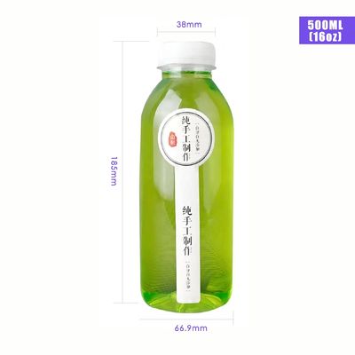 Materiale di corpo in plastica in PP 150ml 280ml 350ml 500ml Bottiglia di bevande resistente al calore per succo