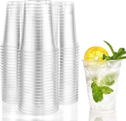 10/12/14/16/20/24 oz Tazze monouso in PLA a freddo con coperchi resistenti alle temperature