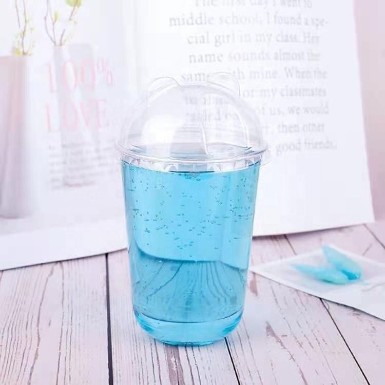 500 ml Coppa di yogurt a fondo rotondo in plastica monouso in PLA di calibro 96