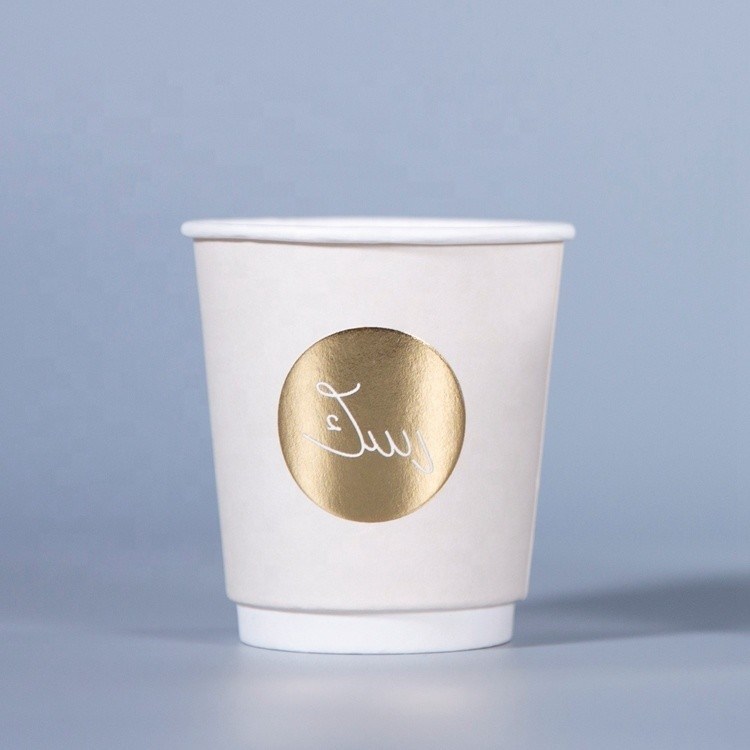 Tazze da caffè cartacei usa e getta personalizzate con coperchio da 16 oz