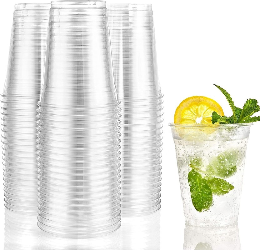10/12/14/16/20/24 oz Tazze monouso in PLA a freddo con coperchi resistenti alle temperature